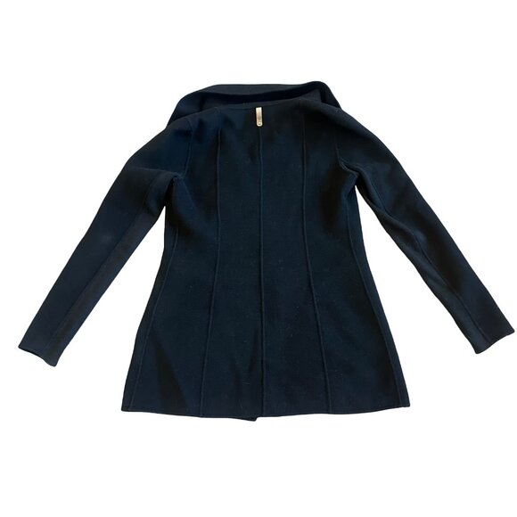 Mackage Black Asymmetrical Coat jacket Toggle Closure Oversized Collar Size XS - Picture 6 of 11